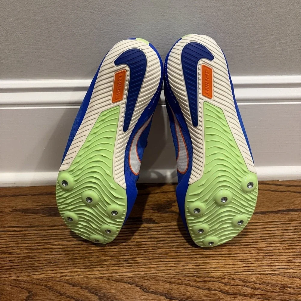 Nike Zoom Rival Sprint Track Spikes Shoes Blue White Men's Size 9 DC8753-401